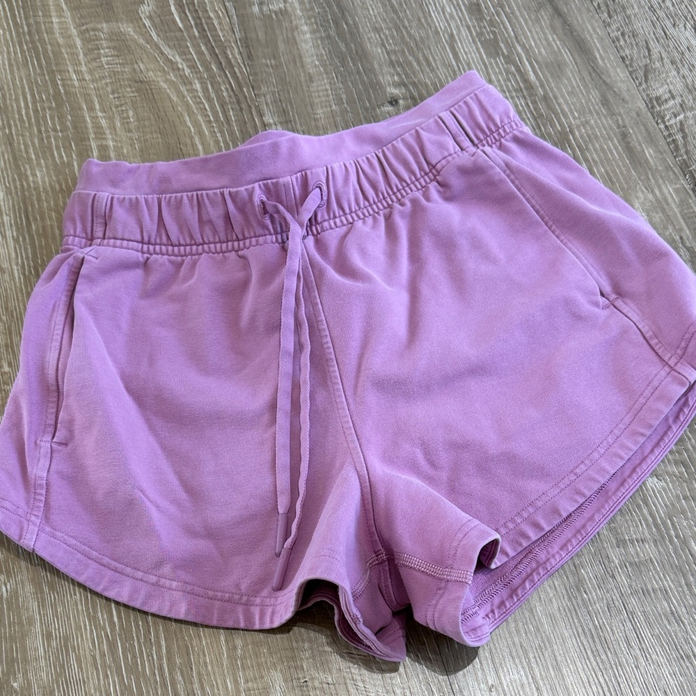 Pink Lululemon lounge shorts